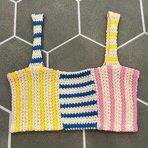 Zara colorful striped crop top